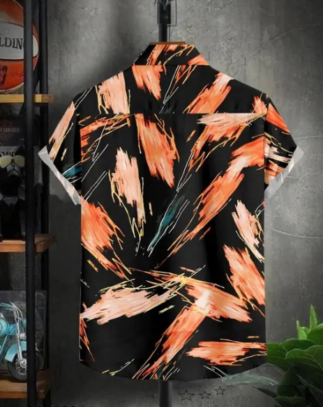 Spread Collar Printed Shirt Men India – All-Over Print Cotton – CustomTeeStudio